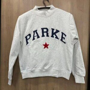 Parke Heather Gray Sweatshirt with Navy and Red Details